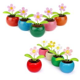 Whole- Muqgew Nuevo colorido colorido Flow Dancing Flower Swinter Dancer Animado Toy Decoration Car Flowers Solar Flowers282o