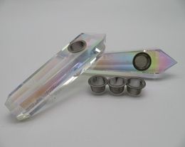 Titanium ange de titane naturel entier Quartz Crystal Point Point Smoking Pipes Wand Modern Smoke Pipe pour 5845414