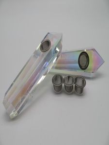 Hele natuurlijke titanium engel Aura Quartz Crystal Point Rookpijpen tovert Modern Smoke Pipe voor 9794160