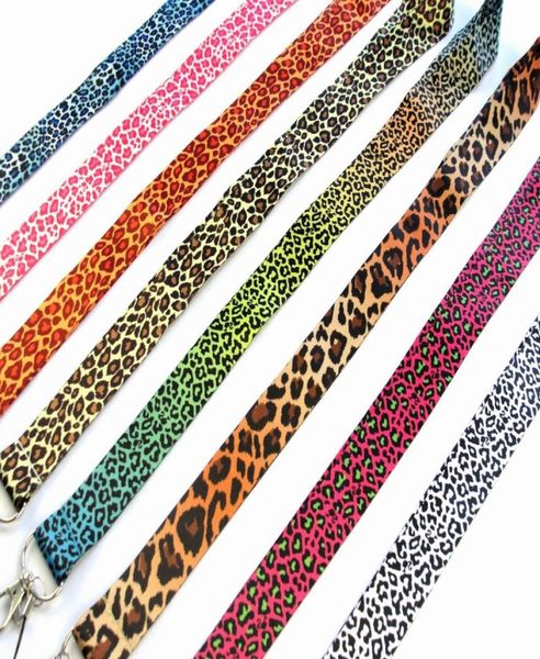 Tout nouveau 20 pièces populaire imprimé léopard conception animale lanière de téléphone portable porte-clés carte d'identité accrocher corde fronde sangle de cou Pend7791781