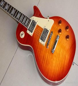 Hele nieuwe aankomst gn standaard r9 elektrische gitaar solide mahonie bodyneck paul in cherry burst 1203154382407