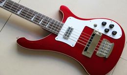 Toute nouvelle arrivée Rick 5 String 4003 Guitare de basse électrique en métal Wine Red Flash Red 1302058649786