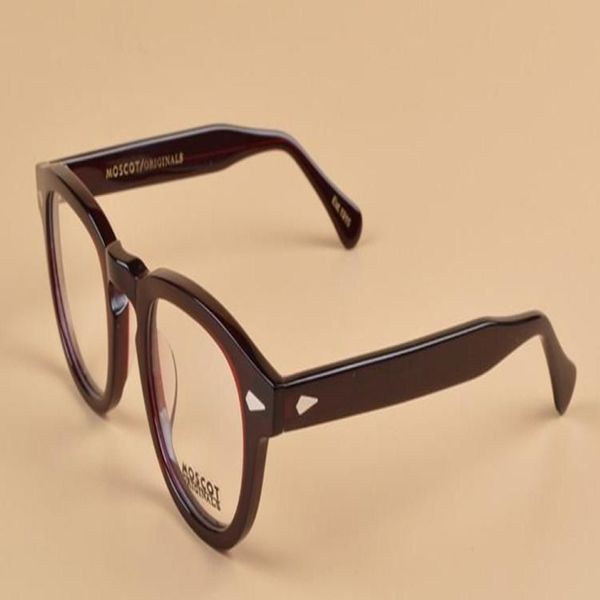 Toute nouvelle marque de lunettes de créateur montures de lunettes Lemtosh monture de lunettes Johnny Deppuality ronde hommes myopie en option 1915 avec Case307U