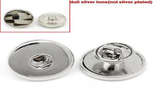 Hele Nieuwe Broches Zilver Tone Fit Snaps Mode Knoppen 19mm Dia18pcslot sieraden makenDIY5752501