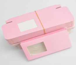 Cajas de pestañas de caja de empaquetado de pestañas completamente nuevas logotipo personalizado Faux Mink Eyelashes Case de maquillaje rosa 3773589