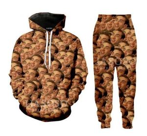 Ensemble-nouvelle mode hommes femmes célèbre acteur Nicolas Cage sweat Joggers drôle impression 3D sweat à capuche unisexe pantalon ZZ02292f