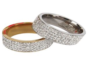 Anillo de acero inoxidable de moda completamente nuevo con incrustaciones de anillo de diamante de imitación completo Anillo de 8 mm de ancho para regalo de hombres 2729294
