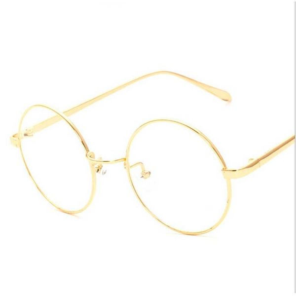 TOUT NOUVEAU cadre de lunettes doré rétro coréen à jante complète nerd mince METAL PREPPY STYLE vintage lunettes rondes ordinateur UNISEXE blac242J