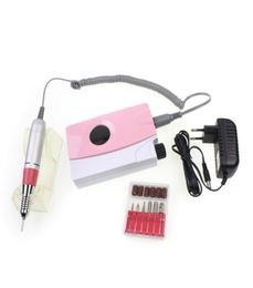 Toute nouvelle perceuse à ongles de pédicure de manucure sans fil rechargeable électrique portative pour l'équipement d'art d'ongle 25000 tr/min Machine à ongles9361167