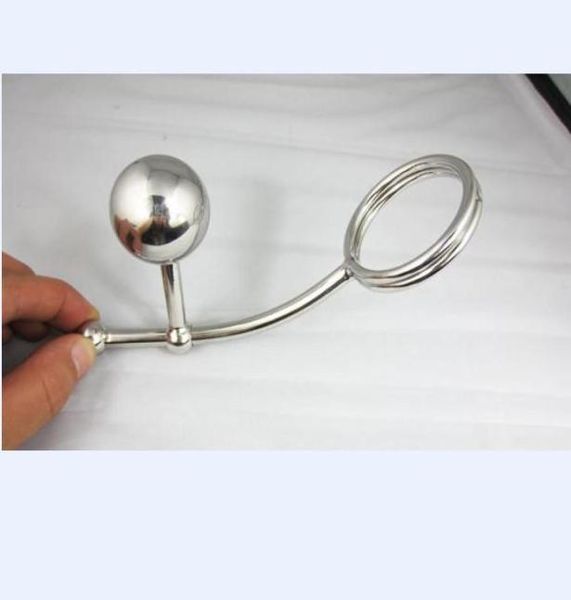 Les nouveaux produits entièrement en acier inoxydable peuvent déplacer la balle anal hook bondage Hook1604648