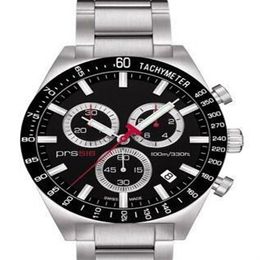 Entièrement PRS516 Sapphire Glass Quartz Men's Watch T044 417 21 051 00 T044 White Dial Watch Eta 211 Livraison 265b