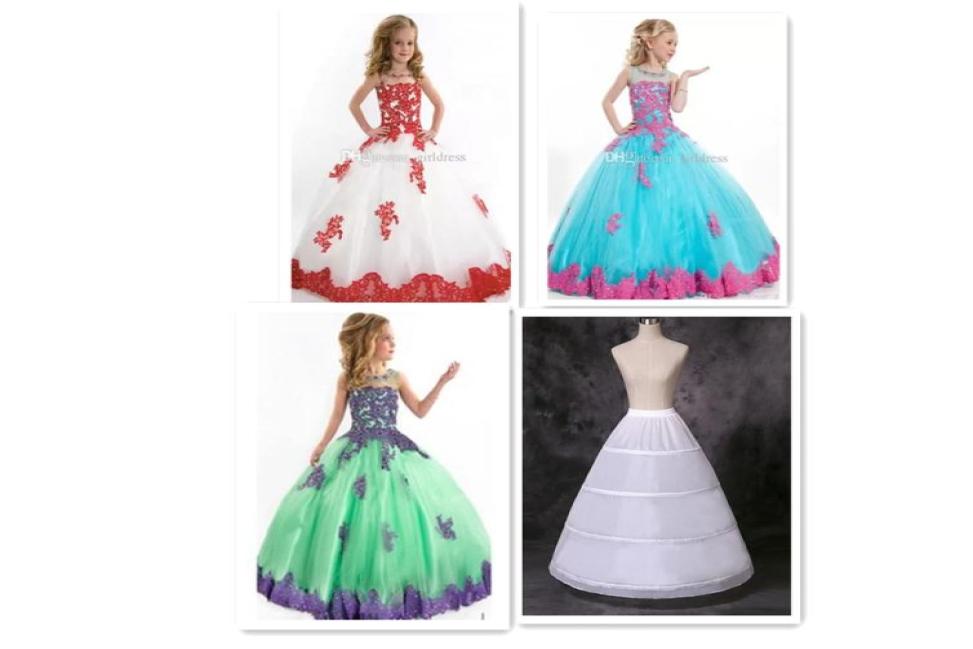 hele nieuwste mode -meisjes039 Bloemjurken Pasen Beauty Pageant -jurk formele avondjurk in voorraad 214 Hoops P8439670
