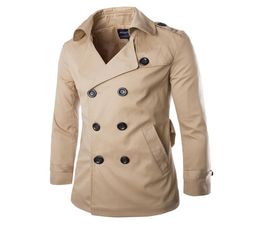 Nibesser Men Men Windbreaker Mens Trench-coat Trench Coat Mode Clothing 3 Colors Fashion Top Down Collar Sashs Men8847105