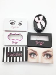 Entièrement no étiquette en carton 3D Cosmetics False Falk Mink Eyelash Packaging Boîte de cils vides Boîte magnétique Box Box Paper Box Packag6542395