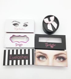 Entièrement no étiquette en carton 3D Cosmetics False Falk Mink Eyelash Packaging Boîte à cils vides Boîte magnétique Box Box Paper Box Packag8320724