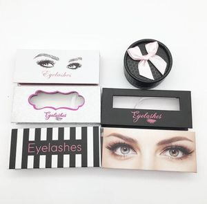 Entièrement no étiquette en carton 3D Cosmetics False Falk Mink Eyelash Packaging Boîte de cils vides Boîte magnétique Boîte à cils en papier Packag8455609