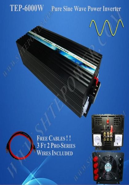 Invertisseur de puissance d'onde sinusoïdale pure entier 6000W 6000W DC 24V à AC 240V Power Invertor1454579