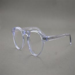 Whole-OV5186 Gregory Peck Fashion Round Eyeglasses Frames Vintage Miopía óptica Mujeres y hombres Eyewear Prescripción Sun Lens217L