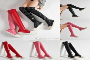 Geheel over de knie laarzen dames 2022 designer laarzen zomer hoge top veelzijdige eenvoudige elastische schoenen 7321086