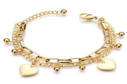 Hele feest Boho-sieraden Verstelbare 18K gouden armbanden Dame Hartbedels Vergulde armbanden Armbanden Vriendengeschenken5653882