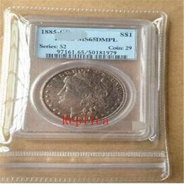pcgs enteros monedas one morgan 1885-CC DMPL MS65 66 1886 MS66 1887 MS65 S67256D