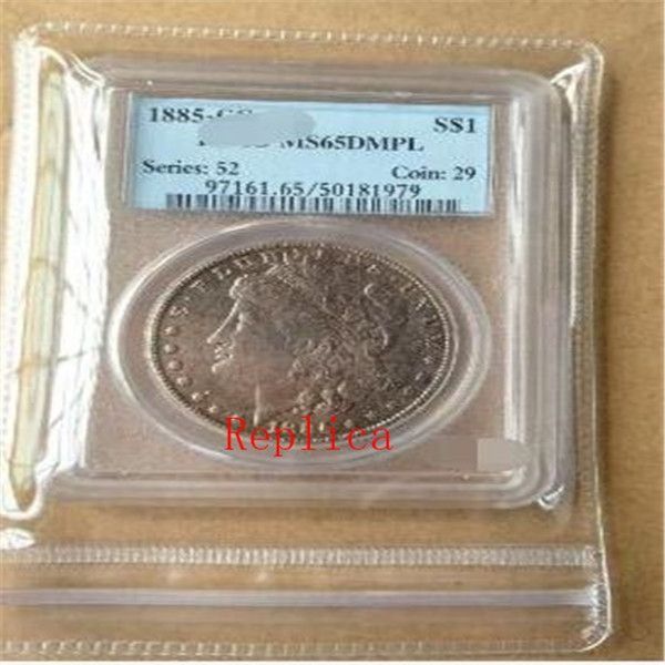 pcgs enteros monedas one morgan 1885-CC DMPL MS65 66 1886 MS66 1887 MS65 S67217H