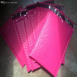 Whole Pink 7 3X9inch 185X230 40MM Espacio utilizable Poly bubble Mailer sobres acolchado Mailing Bag Self Sealing 100pcs271A