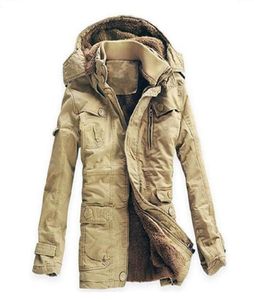 Taille plus taille 5xl manteau épais d'hiver hommes collier de fourrure en coton