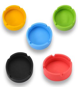 Silicone en caoutchouc portable entier doux respectueux de la cendres rond écologique du porte-cendre du plateau anneau de poche pour les cigarettes Cool Gadget9821865