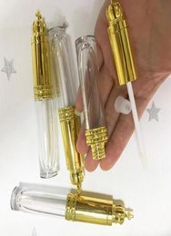 Emballage de maquillage de cosmétiques de marque privée entière Logo personnalisé couronne d'or de luxe tubes de brillant à lèvres vides bouteilles tube de brillant à lèvres clair4503500