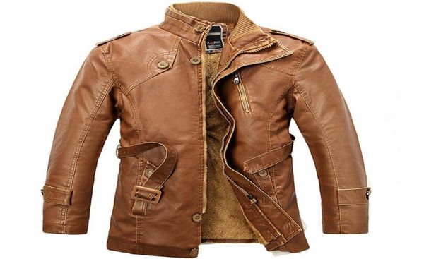 Toda la chaqueta de cuero de la PU de los hombres de lana larga abrigos con cuello de pie Men039s Chaquetas de cuero de la motocicleta Outwear Trench Parka jaqueta de6891314