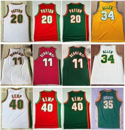 Hele kwaliteit Vintage 11 Detlef Schrempf Green White Red 20 The Glove Gary Payton 40 Reign Man Shawn Kemp Jersey 34 Ray A9889443