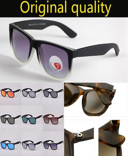 Todo real de alta calidad 4165 gafas de sol clásicas estilo justin gafas clásicas para hombres mujeres espejo no polarizado UV400 gradiente le9606665