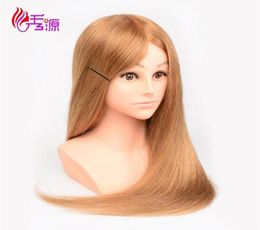 Cabeza de maniquí de fibra de vidrio realista entera con hombros para pelucas Cabezal de entrenamiento de peluquería Manikin Head de entrenamiento para cabello13335810