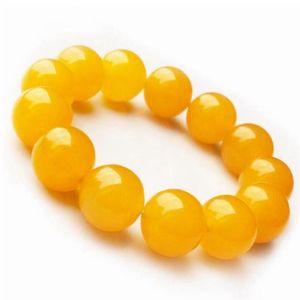 Bracelets en Jade jaune naturel 10-16MM, recharge de perles, bijou porte-bonheur, élastique, extensible, bijoux à la mode pour femmes, 286D, vente au détail