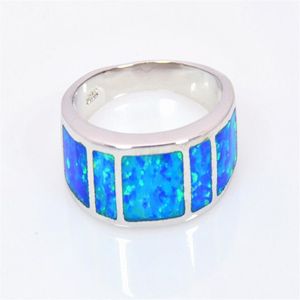 Hele Retail Mode Fijne Blue Fire Opal Ring 925 Verzilverde Sieraden Voor Vrouwen RMF16032601260O