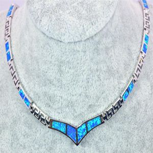 Hele Retail Mode-sieraden Fijne Blue Fire Opal Stone Kettingen Voor Vrouwen BRC170827012593