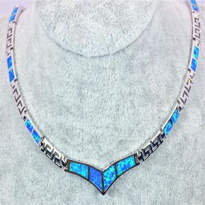 Hele Retail Mode-sieraden Fijne Blue Fire Opal Stone Kettingen Voor Vrouwen BRC17082701308K