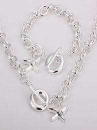 Cadeau de Noël le plus bas entièrement bas 925 Silt de collier en argent Sleet S1075861138