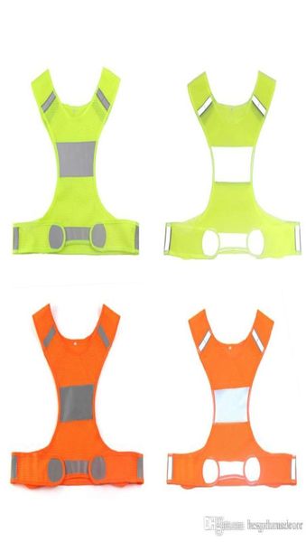 Cycling de carreras enteras Vest Sports Polyéster Night Vest Reflective Reflective personalizable Vest de diseño corta de color naranja personalizable BH068557945