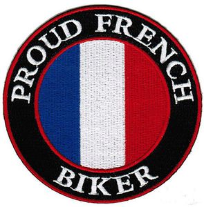 Vente totale FIER BIKER FRANÇAIS BRODÉ PATCH PATTE SWE SUR T-shit OU CAP VESTE SAC CHAPEAU ECT HAUTE QUANLITÉ