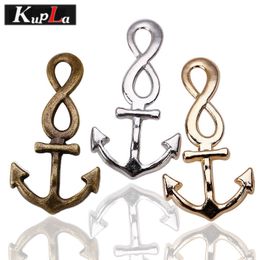 Entier Salekupla métal Nautical Infinity Anchor Charms Bijoux Diy Bijoux à la main Pendentif Ancrage à la main pour bijoux 21 * 41mm 30 pièces C5246