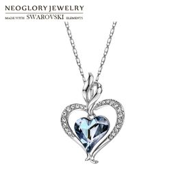 Vente entièreNeoglory Autriche Cristal Strass Long Pendentif Charme Collier Romantique Amour Coeur À La Mode Cadeau Commémoratif De La Saint-Valentin