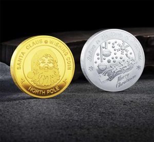 COIN SANTANT-CLAUS ING GORD GOLD GOLAD Souvenir Coin North Pole Collection Gift Joyeux Noël COIN Commémoratif4946673