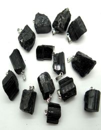 Venta al por mayor de mineral de reparación de turmalina negra de piedra Natural, se puede utilizar colgante para hacer joyería DIY, collar 50pcs3251434