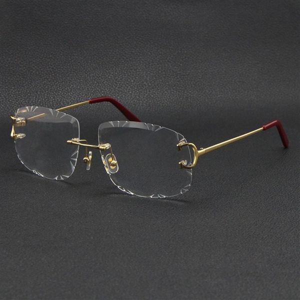 Venta completa sin montura T8200762 Marco de metal dorado plateado unisex Gafas lunetas gafas de conducción C Decoración marcos de anteojos 2834