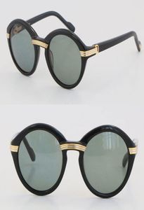 Sells Vintage 1991 Lunettes de soleil de planche ronde d'origine 1125072 Fashion Mens Sun Verres C Decoration 18K Gold Brown Lens F6464299