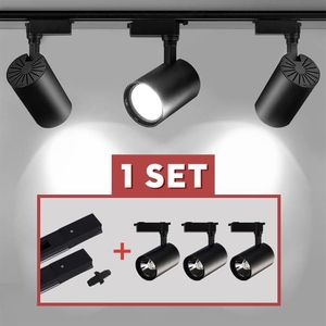 Hele Set Led Spoor Licht COB Spoor Lamp 12W 20W 30W 40W Rail verlichting Plafond Spot Verlichting Armaturen Voor Kleding Winkel Thuis 220V272n