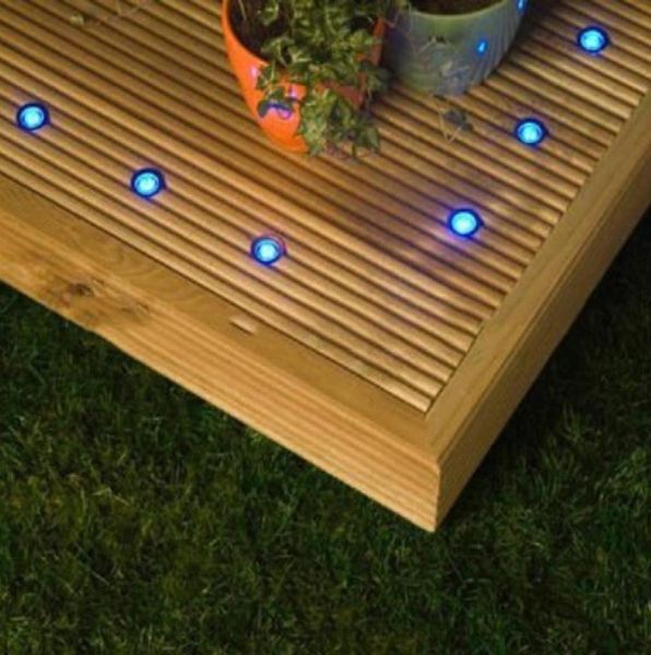 Kit de lámparas de cubierta LED de siete colores completos Mini iluminación de escalones LED Lámpara de zócalo LED de acero inoxidable 03W LED brillante de ahorro de energía Li8269058