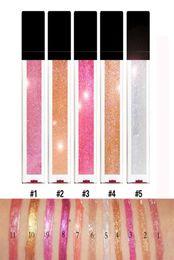 Hele glanzende glitter shimmer lipgloss make -up langdurige vochtige glanzende vloeistof lipstick cosmetica op maat je logo lip gloss233S2511445